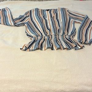 Rue21 Blouse, size L, cute striped design